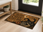 Suupia Creepy Cheer Lives Here doormat, styled product view 4