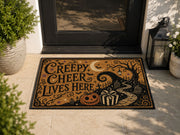 Suupia Creepy Cheer Lives Here doormat, styled product view 7