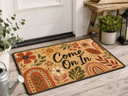 Suupia Come On In Floral Rainbow doormat, styled product view 6
