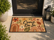 Suupia Come On In Floral Rainbow doormat, styled product view 7