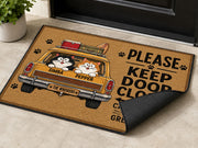 Suupia Keep Door Closed Cat Escape doormat, styled product view 3