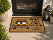 Suupia Keep Door Closed Cat Escape doormat, styled product view 7