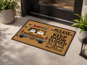 Suupia Keep Door Closed Cat Escape doormat, styled product view 9