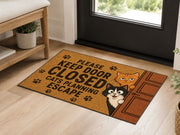 Suupia Keep Door Closed Cats Planning Escape doormat, styled product view 4