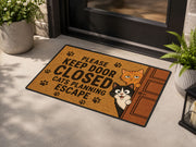 Suupia Keep Door Closed Cats Planning Escape doormat, styled product view 9