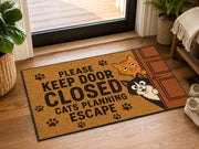 Suupia Keep Door Closed Cats Planning Escape doormat, styled product view 10