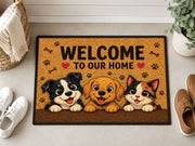 Suupia Welcome to Our Home Puppies and Kitten doormat, styled product view 5