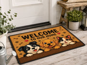 Suupia Welcome to Our Home Puppies and Kitten doormat, styled product view 6