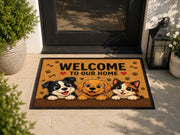 Suupia Welcome to Our Home Puppies and Kitten doormat, styled product view 7