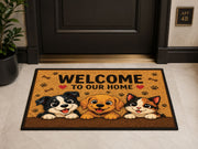 Suupia Welcome to Our Home Puppies and Kitten doormat, styled product view 8