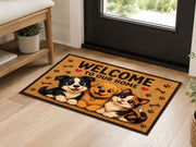 Suupia Welcome to Our Home Happy Pets doormat, styled product view 4