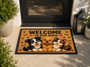 Suupia Welcome to Our Home Happy Pets doormat, styled product view 7