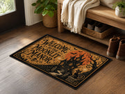 Suupia Welcome to the Moonlit Manor doormat, styled product view 2