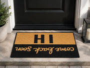 Suupia Hi Come Back Soon doormat, styled product view 1