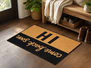 Suupia Hi Come Back Soon doormat, styled product view 2