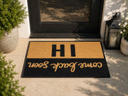 Suupia Hi Come Back Soon doormat, styled product view 7