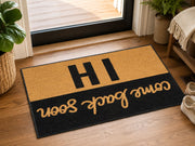 Suupia Hi Come Back Soon doormat, styled product view 10
