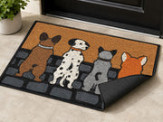 Suupia Four Dogs on a Wall doormat, styled product view 3