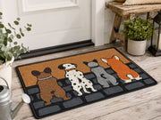 Suupia Four Dogs on a Wall doormat, styled product view 6