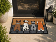 Suupia Four Dogs on a Wall doormat, styled product view 7