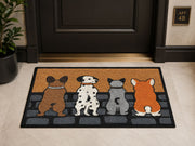 Suupia Four Dogs on a Wall doormat, styled product view 8