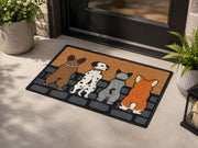 Suupia Four Dogs on a Wall doormat, styled product view 9