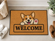 Suupia Corgi Welcome doormat, styled product view 5