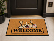 Suupia Corgi Welcome doormat, styled product view 8