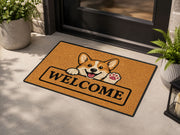 Suupia Corgi Welcome doormat, styled product view 9