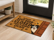 Suupia Keep Door Closed Dogs Planning Escape doormat, styled product view 4