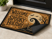 Suupia Welcome to Our Spooky Holiday doormat, styled product view 3