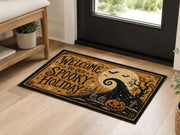 Suupia Welcome to Our Spooky Holiday doormat, styled product view 4