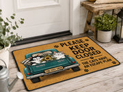 Suupia Keep Door Closed Cats Have an Escape Plan doormat, styled product view 6