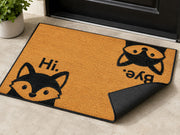 Suupia Hi Bye Fox Doormat, styled view 3