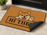 Suupia Hi There Puppy doormat, styled product view 3