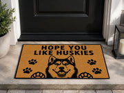 Suupia Hope You Like Huskies doormat, styled product view 1
