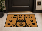 Suupia Hope You Like Huskies doormat, styled product view 8
