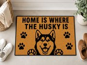 Suupia Home Is Where the Husky Is Doormat, styled view 5
