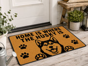 Suupia Home Is Where the Husky Is Doormat, styled view 6