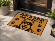 Suupia Home Is Where the Husky Is Doormat, styled view 9