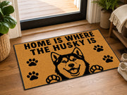 Suupia Home Is Where the Husky Is Doormat, styled view 10