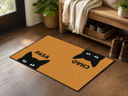 Suupia Pasa Chao Black Cat doormat, styled product view 2