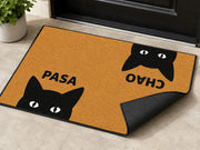 Suupia Pasa Chao Black Cat doormat, styled product view 3
