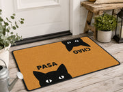 Suupia Pasa Chao Black Cat doormat, styled product view 6