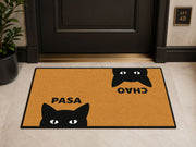 Suupia Pasa Chao Black Cat doormat, styled product view 8