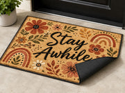 Suupia Stay Awhile Wildflower Doormat, styled view 3