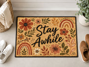 Suupia Stay Awhile Wildflower Doormat, styled view 5