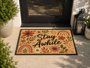 Suupia Stay Awhile Wildflower Doormat, styled view 7