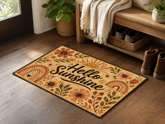 Suupia Hello Sunshine Doormat, styled view 2