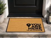 Suupia You Are Here The Dog Approves Doormat, styled view 1